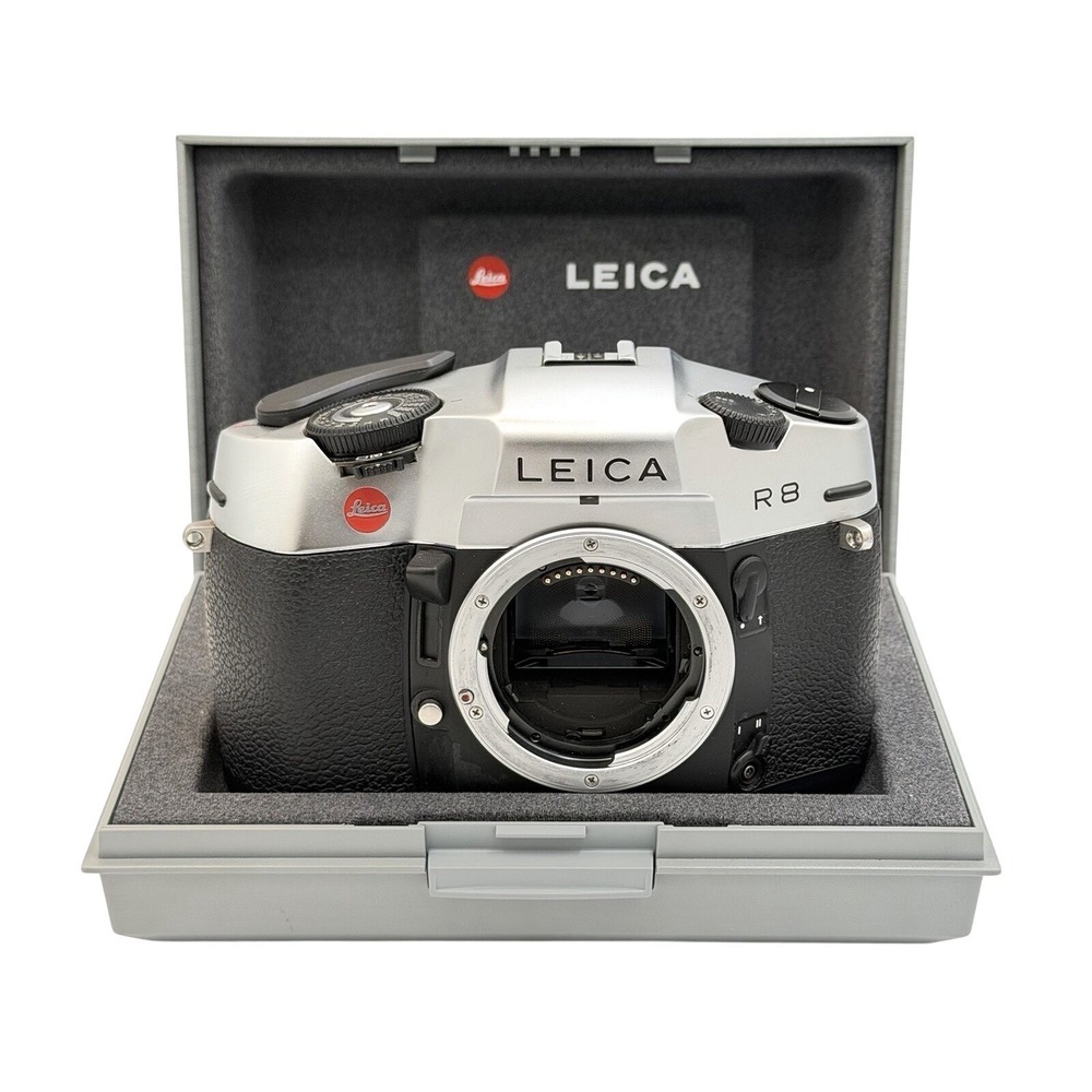 Leica R8 Black/Silver 35mm Film SLR Camera Body R Mount USA Seller Tested W Box!